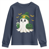 Halloween Packers Ghost Youth Sweatshirt Pumpkin Ghost Costume Cheesehead - Wonder Print Shop