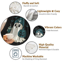 Philadelphia Ghost Halloween Throw Blanket Retro Halloween Costume Philadelphia Fan - Wonder Print Shop