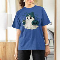 Philadelphia Ghost Halloween T Shirt For Women Retro Halloween Costume Philadelphia Fan - Wonder Print Shop