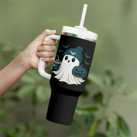 Philadelphia Ghost Halloween Tumbler With Handle Retro Halloween Costume Philadelphia Fan - Wonder Print Shop