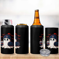 Ghost Halloween 4 in 1 Can Cooler Tumbler Retro Patriots Halloween Costume - Wonder Print Shop