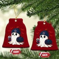 Ghost Halloween Ceramic Ornament Retro Patriots Halloween Costume - Wonder Print Shop