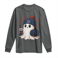 Ghost Halloween Long Sleeve Shirt Retro Patriots Halloween Costume - Wonder Print Shop