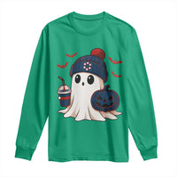 Ghost Halloween Long Sleeve Shirt Retro Patriots Halloween Costume - Wonder Print Shop