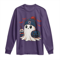 Ghost Halloween Long Sleeve Shirt Retro Patriots Halloween Costume - Wonder Print Shop