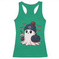 Ghost Halloween Racerback Tank Top Retro Patriots Halloween Costume - Wonder Print Shop