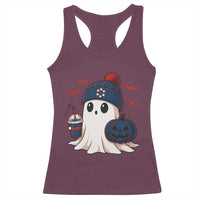 Ghost Halloween Racerback Tank Top Retro Patriots Halloween Costume - Wonder Print Shop
