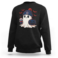 Ghost Halloween Sweatshirt Retro Patriots Halloween Costume - Wonder Print Shop