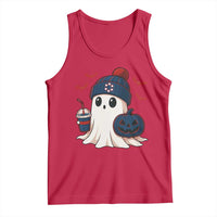 Ghost Halloween Tank Top Retro Patriots Halloween Costume - Wonder Print Shop