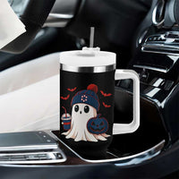 Ghost Halloween Tumbler With Handle Retro Patriots Halloween Costume - Wonder Print Shop