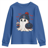 Ghost Halloween Youth Sweatshirt Retro Patriots Halloween Costume - Wonder Print Shop