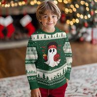 Halloween Chiefs Ghost Ugly Christmas Sweater Pumpkin Ghost Costume - Wonder Print Shop