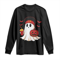 Halloween Chiefs Ghost Long Sleeve Shirt Pumpkin Ghost Costume - Wonder Print Shop