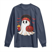 Halloween Chiefs Ghost Long Sleeve Shirt Pumpkin Ghost Costume - Wonder Print Shop