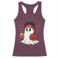 Halloween Chiefs Ghost Racerback Tank Top Pumpkin Ghost Costume - Wonder Print Shop