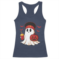 Halloween Chiefs Ghost Racerback Tank Top Pumpkin Ghost Costume - Wonder Print Shop