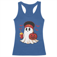 Halloween Chiefs Ghost Racerback Tank Top Pumpkin Ghost Costume - Wonder Print Shop