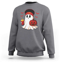 Halloween Chiefs Ghost Sweatshirt Pumpkin Ghost Costume - Wonder Print Shop