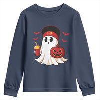 Halloween Chiefs Ghost Youth Sweatshirt Pumpkin Ghost Costume - Wonder Print Shop