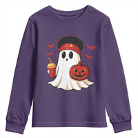 Halloween Chiefs Ghost Youth Sweatshirt Pumpkin Ghost Costume - Wonder Print Shop