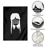 On Wednesdays We Wear Black Garden Flag Goth Halloween - Wonder Print Shop
