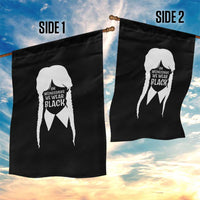 On Wednesdays We Wear Black Garden Flag Goth Halloween - Wonder Print Shop