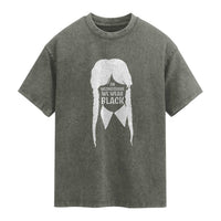 On Wednesdays We Wear Black Washed Cotton T-Shirt Goth Halloween