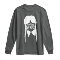 On Wednesdays We Wear Black Long Sleeve Shirt Goth Halloween - Wonder Print Shop