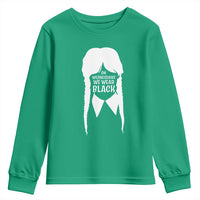On Wednesdays We Wear Black Youth Sweatshirt Goth Halloween - Wonder Print Shop
