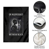 On Wednesdays We Wear Black Garden Flag Tarot Card Goth Halloween - Wonder Print Shop