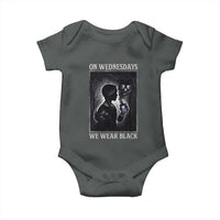 On Wednesdays We Wear Black Baby Onesie Tarot Card Goth Halloween - Wonder Print Shop