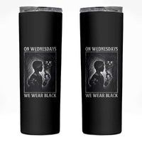 On Wednesdays We Wear Black Skinny Tumbler Tarot Card Goth Halloween - Wonder Print Shop