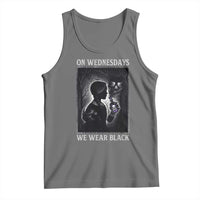 On Wednesdays We Wear Black Tank Top Tarot Card Goth Halloween - Wonder Print Shop