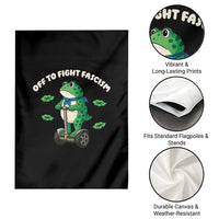 Portland Frog Garden Flag Off to Fight Fascism Inflatable Costume Protest - Wonder Print Shop