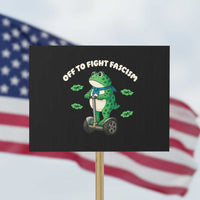 Portland Frog Protest Sign Off to Fight Fascism Inflatable Costume Protest - Wonder Print Shop