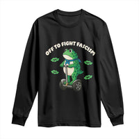 Portland Frog Long Sleeve Shirt Off to Fight Fascism Inflatable Costume Protest - Wonder Print Shop
