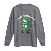 Portland Frog Long Sleeve Shirt Off to Fight Fascism Inflatable Costume Protest - Wonder Print Shop