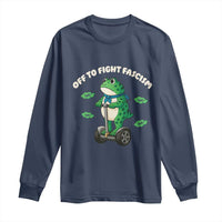 Portland Frog Long Sleeve Shirt Off to Fight Fascism Inflatable Costume Protest - Wonder Print Shop
