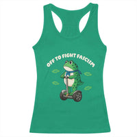 Portland Frog Racerback Tank Top Off to Fight Fascism Inflatable Costume Protest - Wonder Print Shop