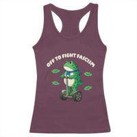 Portland Frog Racerback Tank Top Off to Fight Fascism Inflatable Costume Protest - Wonder Print Shop