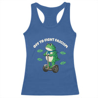 Portland Frog Racerback Tank Top Off to Fight Fascism Inflatable Costume Protest - Wonder Print Shop