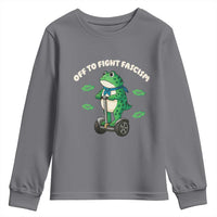 Portland Frog Youth Sweatshirt Off to Fight Fascism Inflatable Costume Protest - Wonder Print Shop