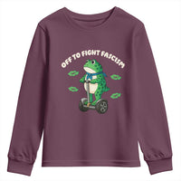 Portland Frog Youth Sweatshirt Off to Fight Fascism Inflatable Costume Protest - Wonder Print Shop