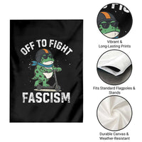 Portland Frog Resist Protest Garden Flag Off to Fight Fascism Frog Scooter - Wonder Print Shop