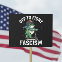 Portland Frog Resist Protest Protest Sign Off to Fight Fascism Frog Scooter - Wonder Print Shop