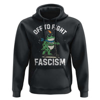 Portland Frog Resist Protest Hoodie Off to Fight Fascism Frog Scooter - Wonder Print Shop