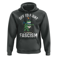Portland Frog Resist Protest Hoodie Off to Fight Fascism Frog Scooter - Wonder Print Shop