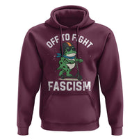Portland Frog Resist Protest Hoodie Off to Fight Fascism Frog Scooter - Wonder Print Shop