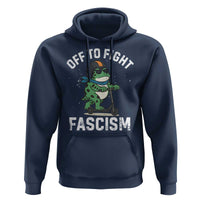Portland Frog Resist Protest Hoodie Off to Fight Fascism Frog Scooter - Wonder Print Shop
