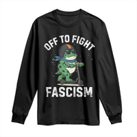 Portland Frog Resist Protest Long Sleeve Shirt Off to Fight Fascism Frog Scooter - Wonder Print Shop